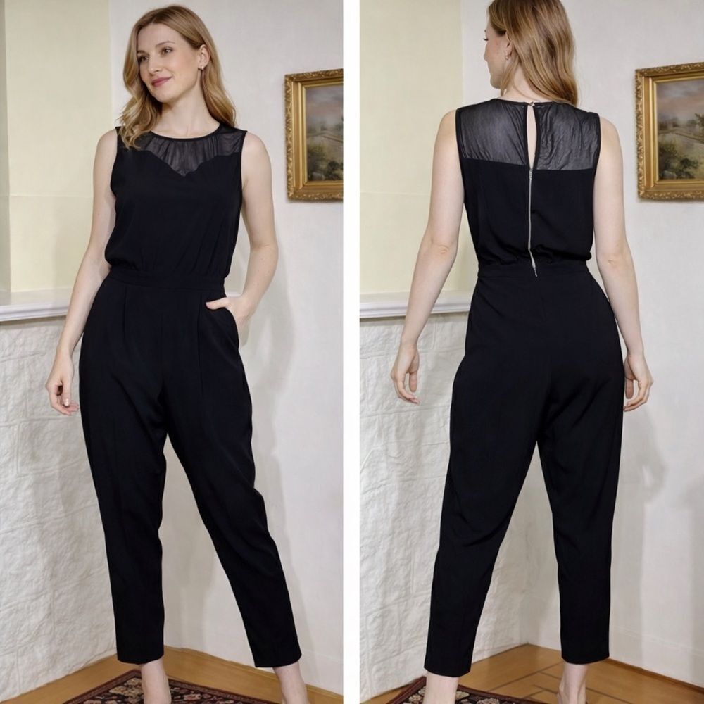 Rock & Shine Black Sleeveless Crop Jumpsuit